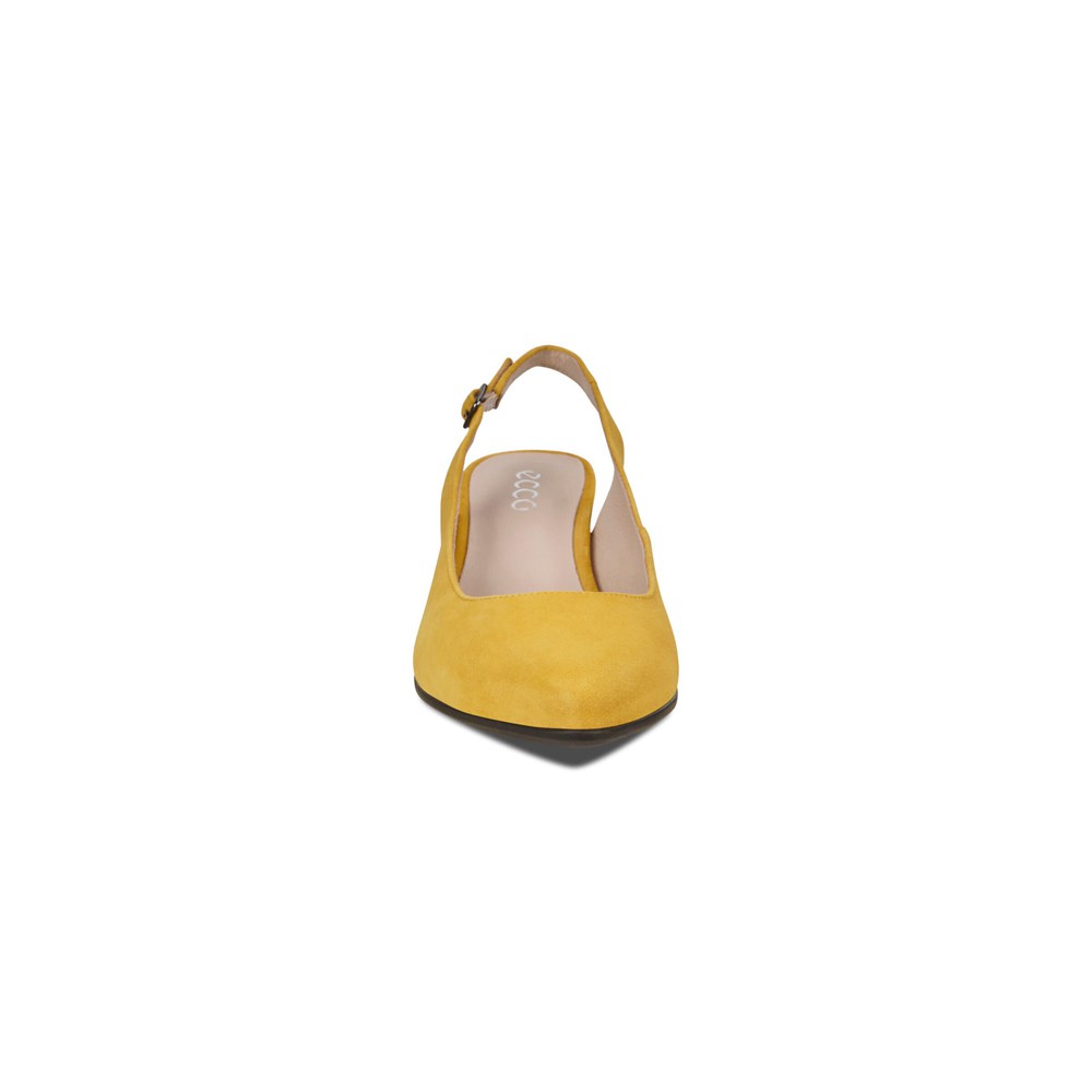 Womens Pumps - ECCO Shape 45 Pointy Sleek Slingback - Yellow - 8930KTLSZ